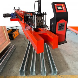 Shutter door slide guide rail roll forming machine in Nigeria