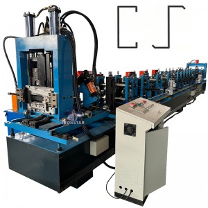 100-300mm automatic size changeable CUZ purlin roll forming machine