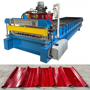 Trapezoidal roofing sheet roll forming machine in Ecuador
