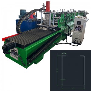 40-80mm Automatic height size interchangeable C purlin roll forming machine in KAZAKSTAN