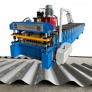 770mm 0.14-0.4mm corrugated roofing sheet roll forming machine in Ecuador