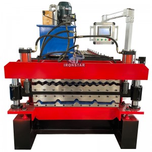 5 rib 840 trapezoidal and 836 corrugated double layer roll forming machine
