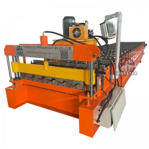 C35 Trapezoidal roofing sheet roll forming machine in kyrgyzstan