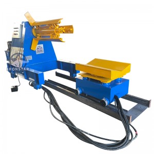 5 ton automatic hydraulic decoiler machine with 360 degree rotatable car