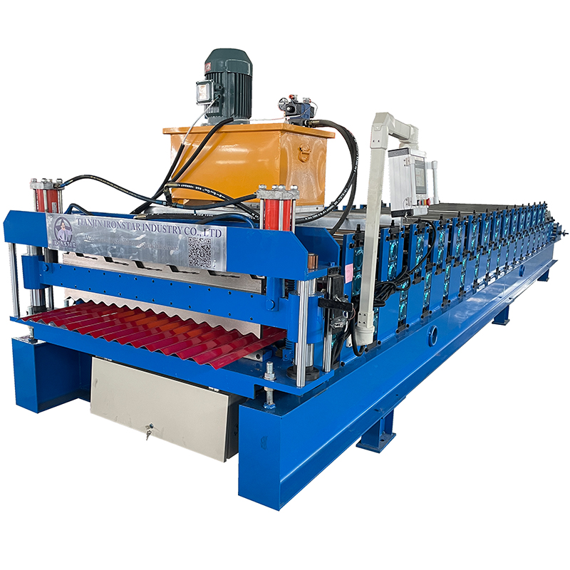 Efficient Roofing Production with Ironstar 8 Rib Trapezoidal and Corrugated Double Layer Roll Forming Machine
