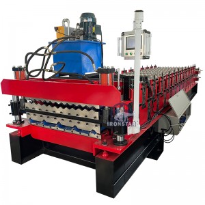 5 rib 840 trapezoidal and 836 corrugated double layer roll forming machine