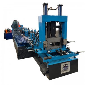 [Copy] 60-200mm automatic size changeable C purlin roll forming machine in US