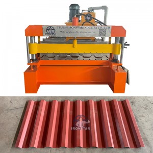 C35 Trapezoidal roofing sheet roll forming machine in kyrgyzstan