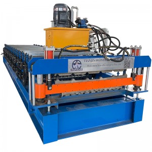 6 rib bamboo tile and corrugated shape double layer roll forming machine