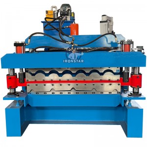 High-Efficiency 5 Rib Trapezoidal & 6 Rib Bamboo Tile Double Layer Roll Forming Machine